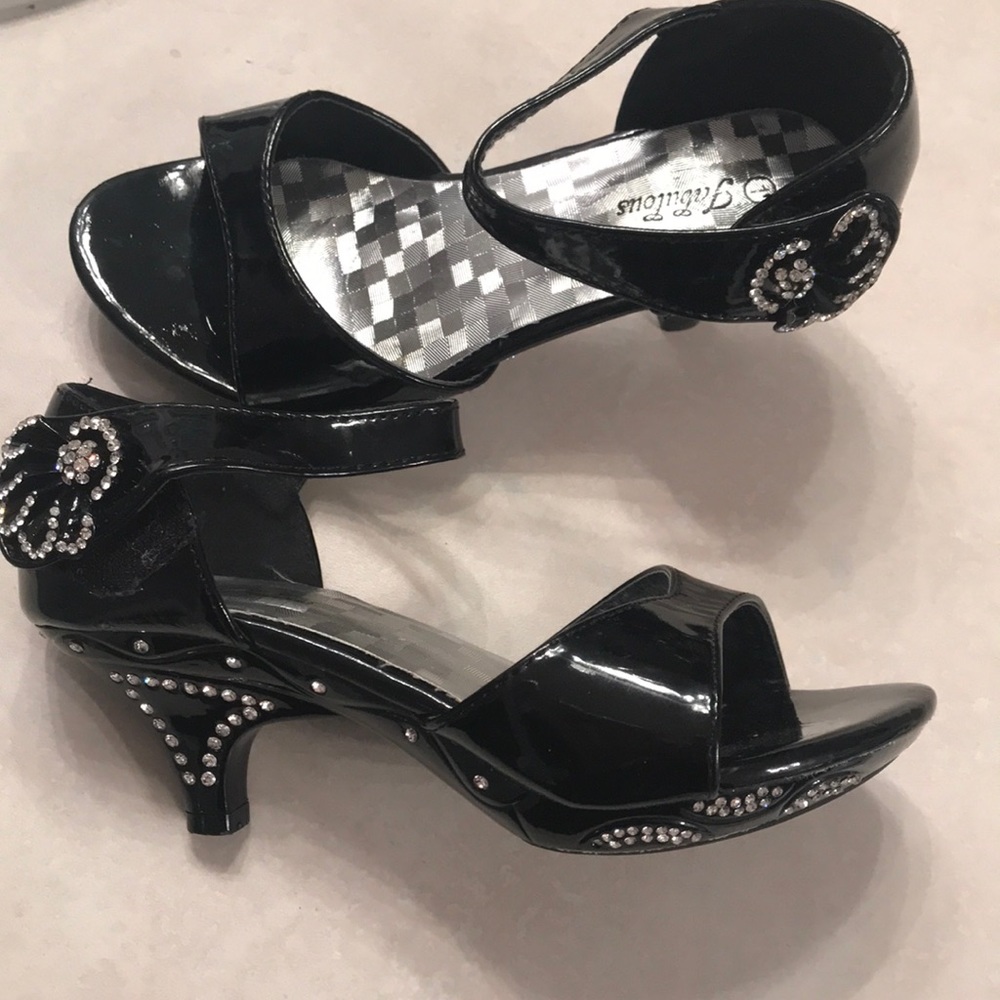 Girls shoes by Fabulous black patent